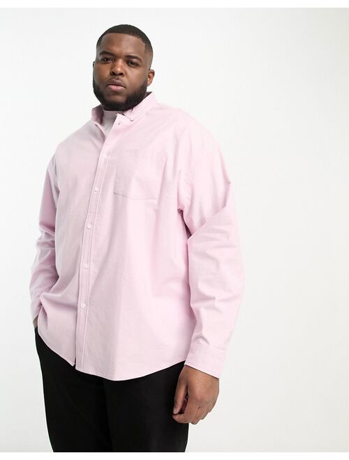 ASOS DESIGN 90s oversized oxford shirt in pink