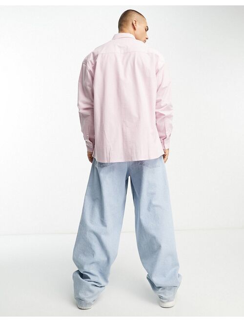 ASOS DESIGN 90s oversized oxford shirt in pink