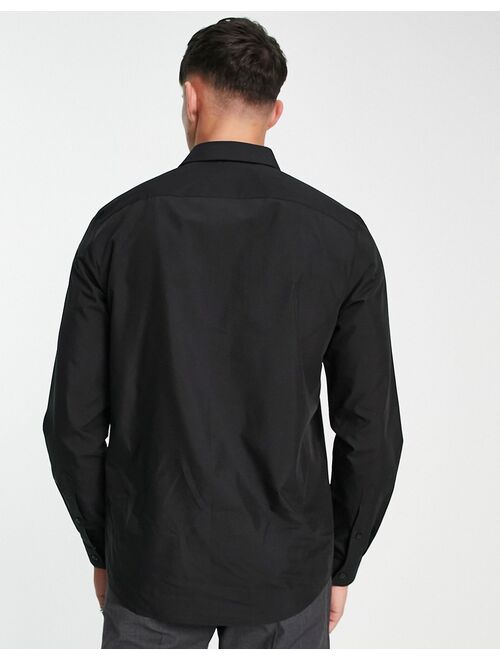ASOS DESIGN regular fit shirt in black