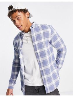check shirt in blue