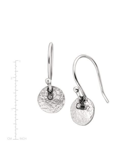 Silpada 'Mini Crystal Disc' Drop Earrings with Crystals in Sterling Silver