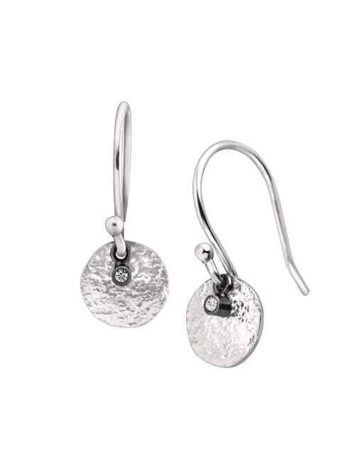 Silpada 'Mini Crystal Disc' Drop Earrings with Crystals in Sterling Silver