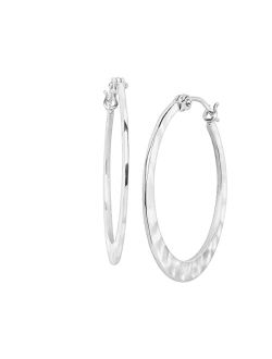 'Full Circle' Sterling Silver Hoop Earrings
