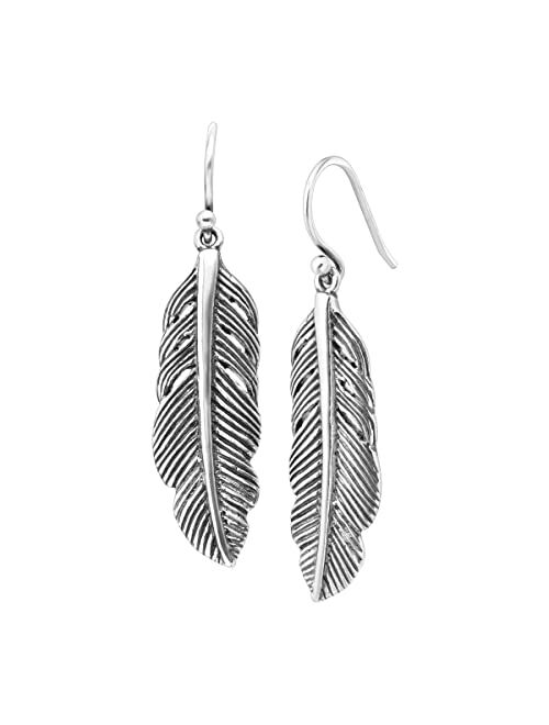 Silpada 'Etched Feather' Drop Earrings in Sterling Silver