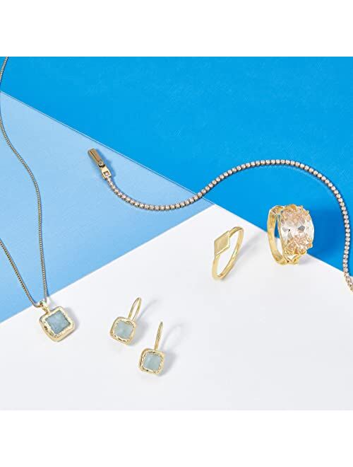 Silpada 'Mediterra' Natural Aquamarine Petite Drop Earrings in 14K Gold-Plated Sterling Silver