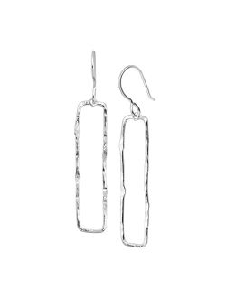 'Balancing Act' Drop Earrings in Hammered Sterling Silver