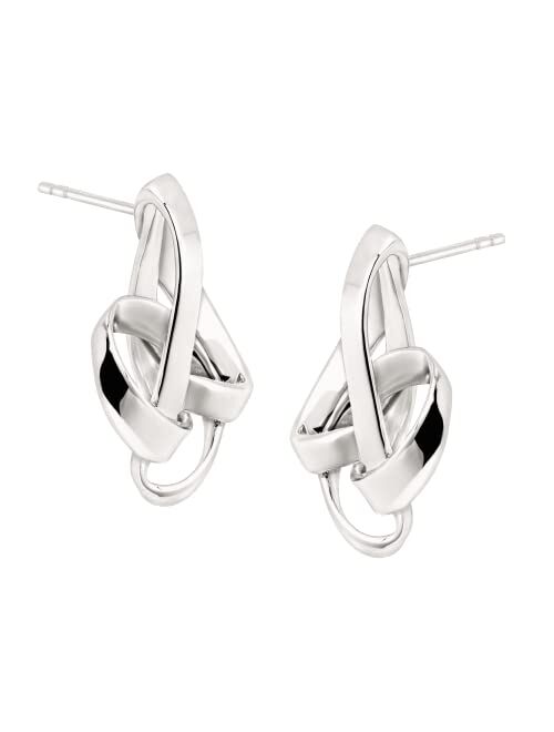 Silpada 'Tied Up' Knotted Drop Earrings in Sterling Silver