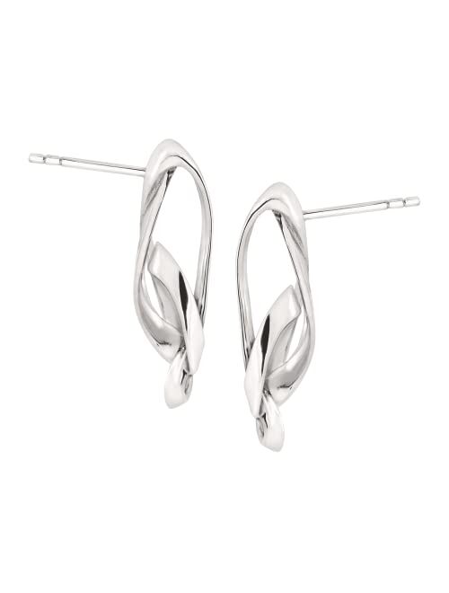 Silpada 'Tied Up' Knotted Drop Earrings in Sterling Silver