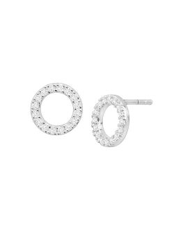 'Brillante' Cubic Zirconia Stud Earrings in Sterling Silver