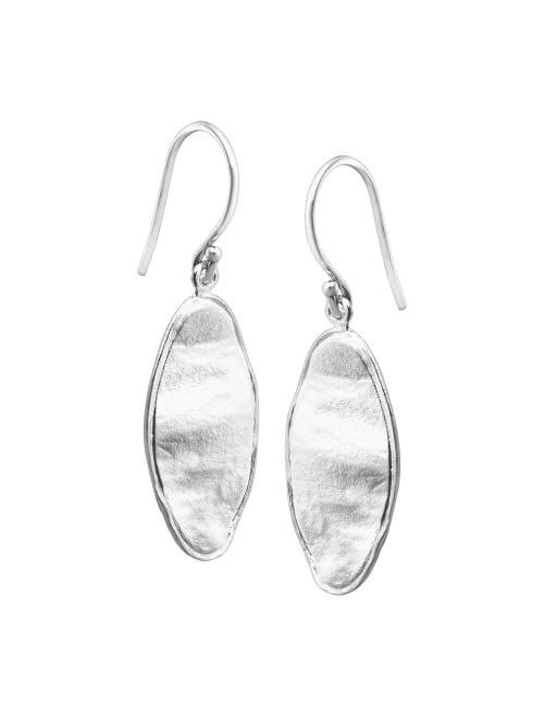 Silpada 'Just Imagine' Textured Oval Drop Earrings in Sterling Silver