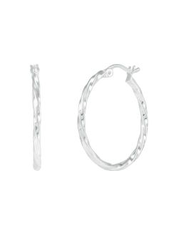 'Endless Twists' Hoop Earrings in Sterling Silver