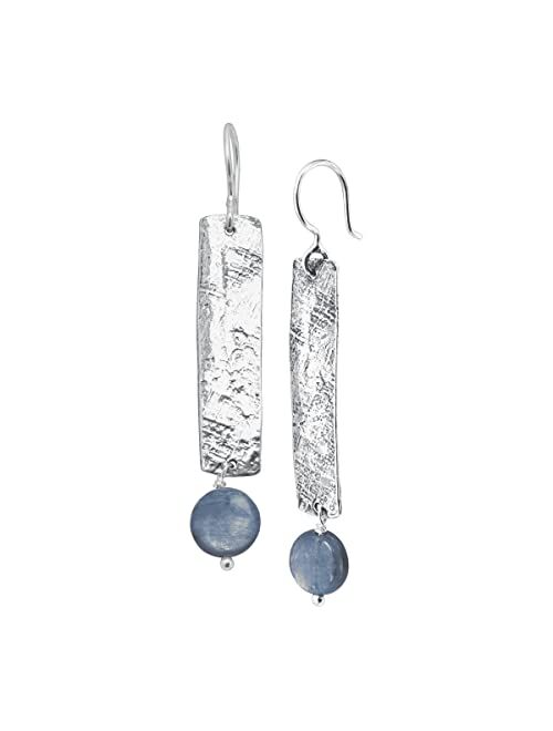 Silpada 'World Ocean' Natural Kyanite Rectangular Drop Earrings in Sterling Silver