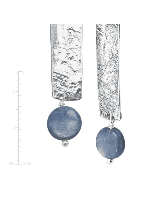 Silpada 'World Ocean' Natural Kyanite Rectangular Drop Earrings in Sterling Silver