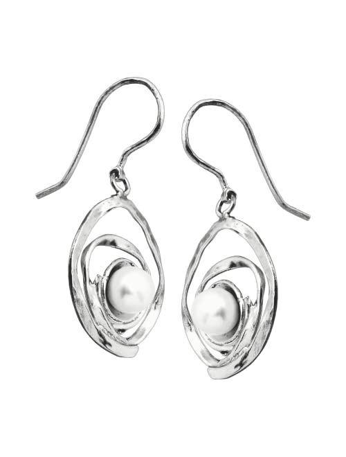 Silpada 'Clean Sweep' 7 mm Freshwater Cultured Pearl Drop Earrings in Sterling Silver