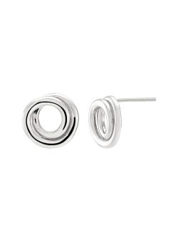'Karma Swirl' Stud Earrings in Sterling Silver