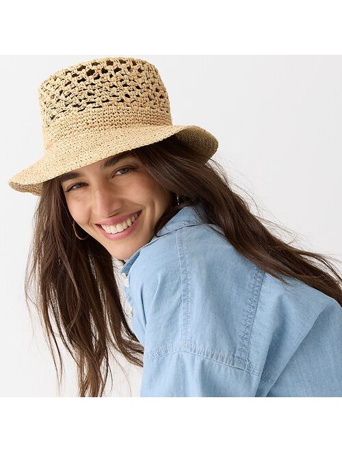 J.Crew Open-weave packable straw hat