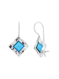 'Nature's Elements' Opal Drop Earrings in Sterling Silver