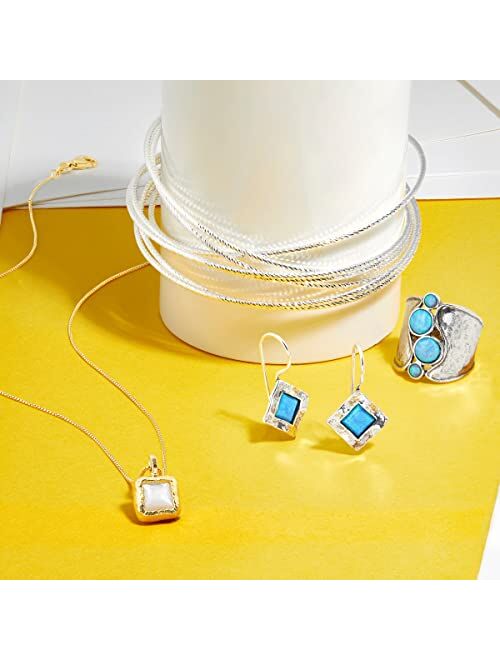 Silpada 'Nature's Elements' Opal Drop Earrings in Sterling Silver