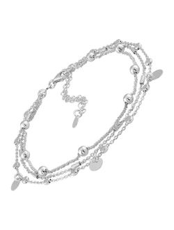 925 Sterling Silver Anklet for Women, Ankle Bracelet, Jewelry Gift Idea,'Spice of Life', 9"   1"