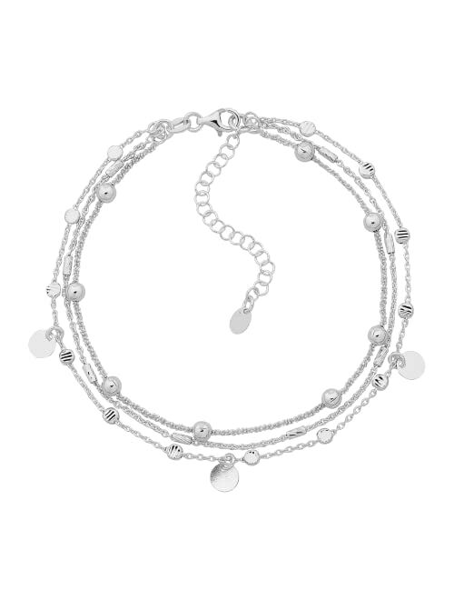 Silpada 925 Sterling Silver Anklet for Women, Ankle Bracelet, Jewelry Gift Idea,'Spice of Life', 9" + 1"
