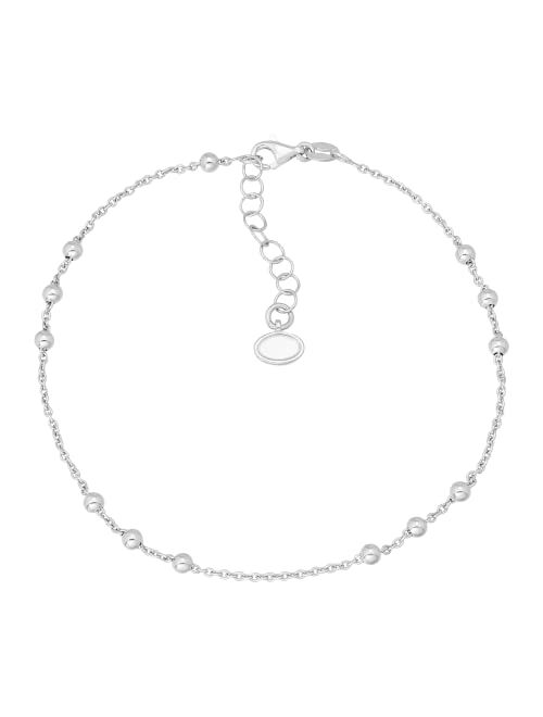 Silpada 'Bead Up' Sterling Silver Anklet, 9" + 1"