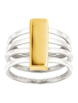 'Agility' Ring in Sterling Silver and Brass
