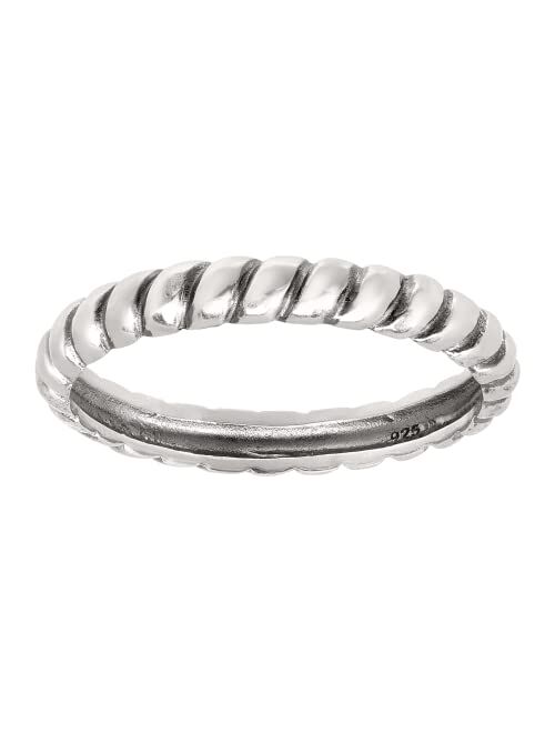 Silpada 'Belle Fleur' Twisted Stacking Ring in Sterling Silver