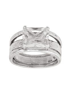 'Sevilla Later' Cubic Zirconia Ring in Sterling Silver