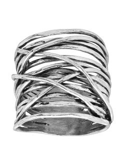 'Sundried' Textured Sterling Silver Ring