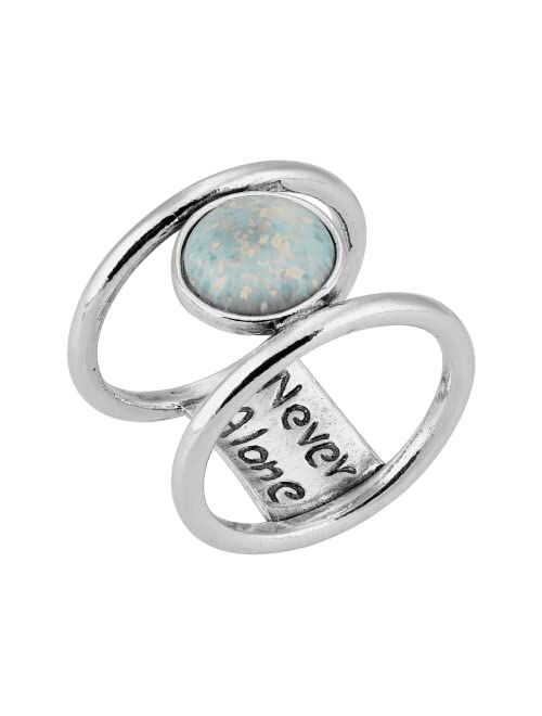 Silpada 'Never Alone' Opal Ring in Sterling Silver