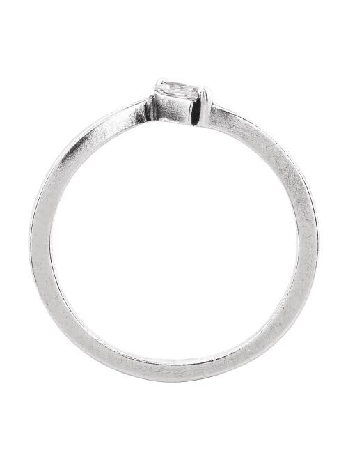 Silpada 'Sideways & Beyond' Cubic Zirconia Stackable Ring in Sterling Silver
