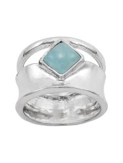 'Marine Life' Aquamarine Ring in Sterling Silver