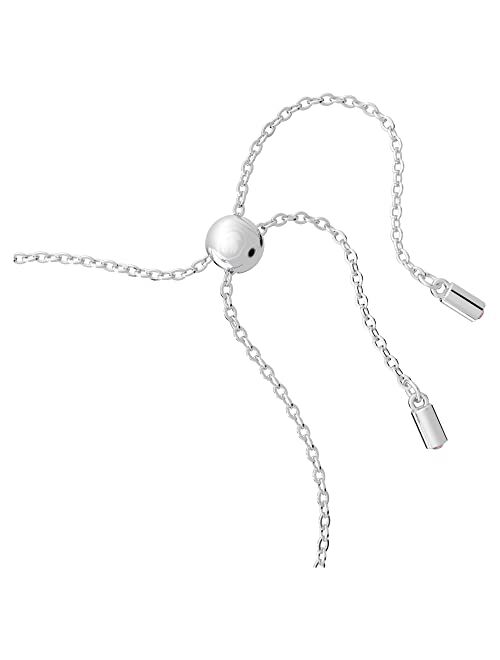 SWAROVSKI Gema Bracelet, Mixed Cuts, Flower, Pink Crystal, Rhodium Finish