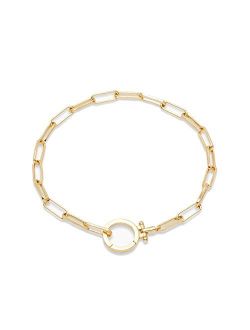 Women's Parker Link Bracelet, Paperclip Chain w/ Signature Clasp, Gold and Silver Plated