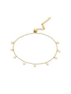 Womens Chloe Mini Bracelet, Adjustable Bolo Link Chain, 18K Gold Plated