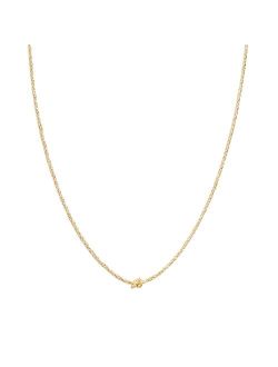 Women's Marin Knot Necklace, 18K Gold Plated, 16" Rope Chain