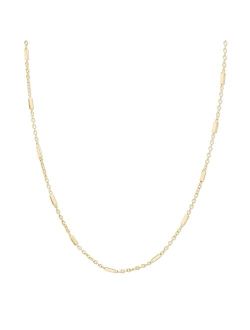 Women's Tatum Necklace, 18k Gold Plated, Link Bar Chain