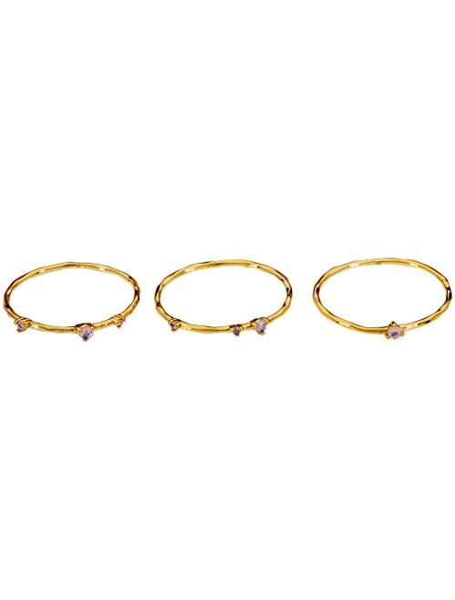 Gorjana Cleo Ring Set Of 3 Size 6 Gold 1953016233G