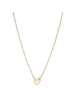 Women's Bali Necklace, 18k Gold Plated, Ball Station Chain