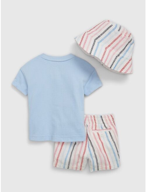Gap Baby Linen-Cotton Outfit Set