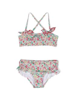 floral-print bikini set