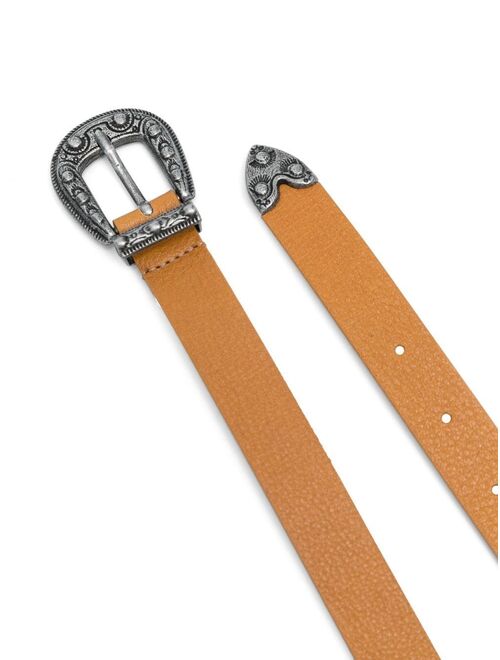 Bonpoint engraved leather belt