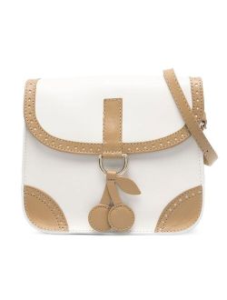 cherry-tag leather bag