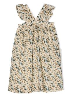 floral-print ruffled dress