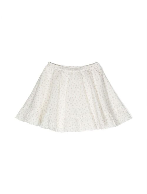 Bonpoint cherry-print flared mini skirt