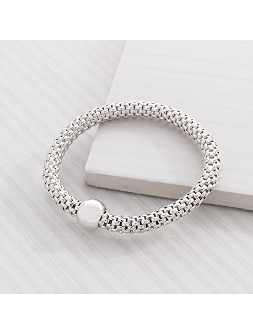 Silpada 'Chic' Sterling Silver Stretch Bracelet, 6 3/4"