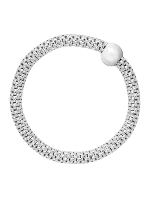 Silpada 'Chic' Sterling Silver Stretch Bracelet, 6 3/4"