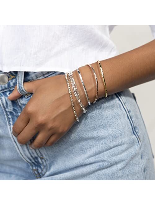 Silpada 'Graffetta' Chain Bracelet in Sterling Silver, 7" + 1"