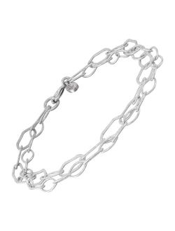 'Harmonious' Chain Bracelet in Sterling Silver, 7.5"
