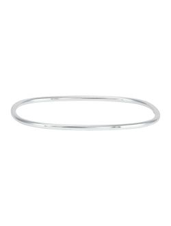 'on the Square' Bangle Bracelet in Sterling Silver, 7.5"